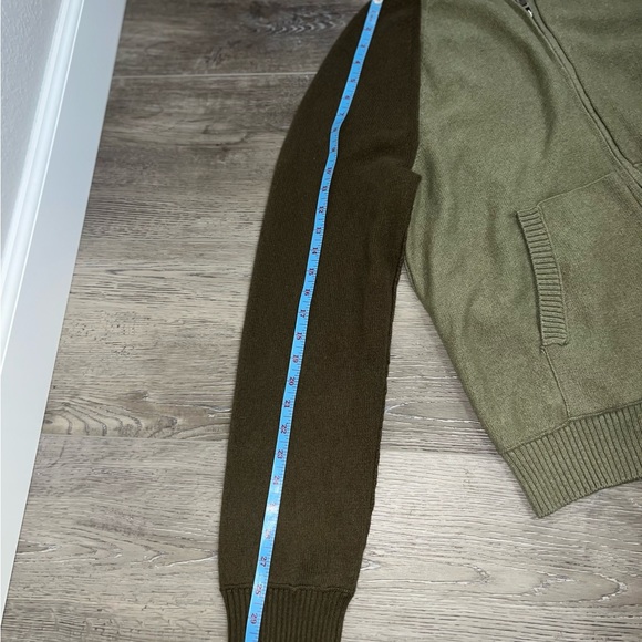 Banana Republic Men Luxury Blend Cashmere Full Zip Raglan Sleeve Sweater Sz XL - Picture 8 of 9